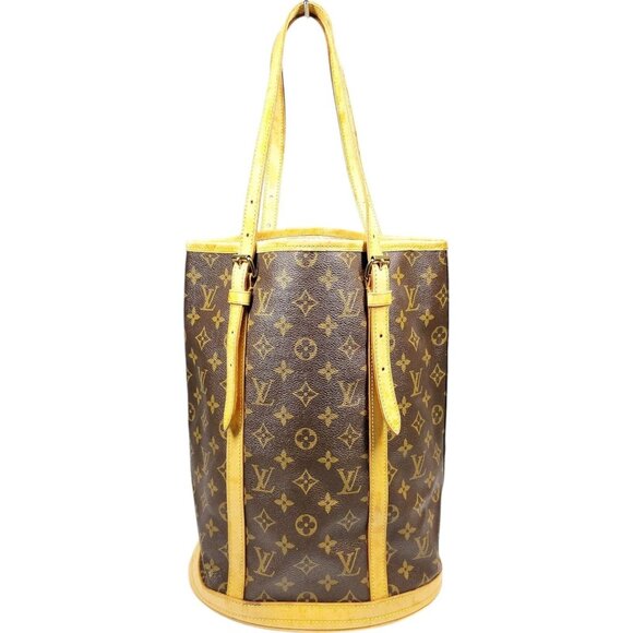 (L4) Authentic Louis Vuitton Tote Bag Bucket GM Brown Monogram Luxury Vintage De - Picture 1 of 9